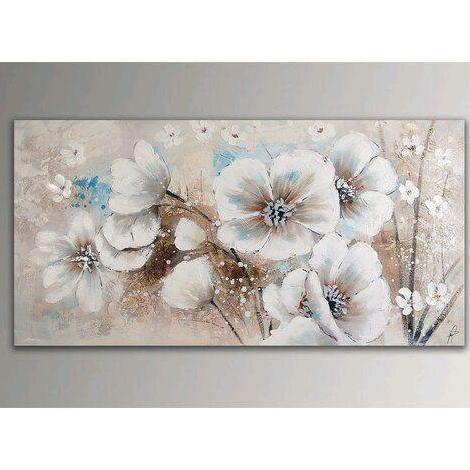 lukisan bunga peony lukisan dinding dekorasi rumah kantor lukisan texture timbul