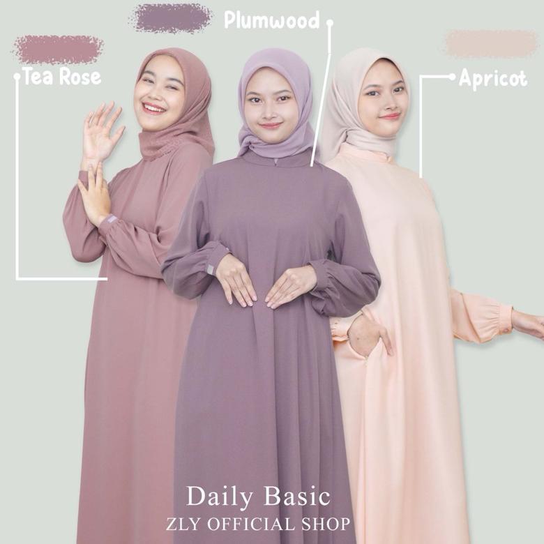 Cuci Gudang  Gamis  Daily Basic Simple Elegant | Gamis Remaja  Polos | Gamis Wanita Torygold  By Zly