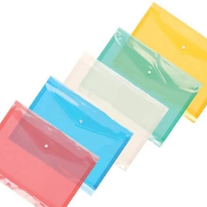 map kancing plastik folio/map file/1 pak isi 12 pcs
