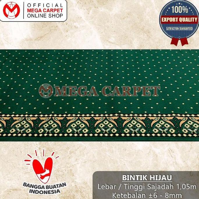 Karpet Masjid / Karpet Mushola / Karpet Sajadah - Harga Per-Meter [Motif Bintik Hijau]