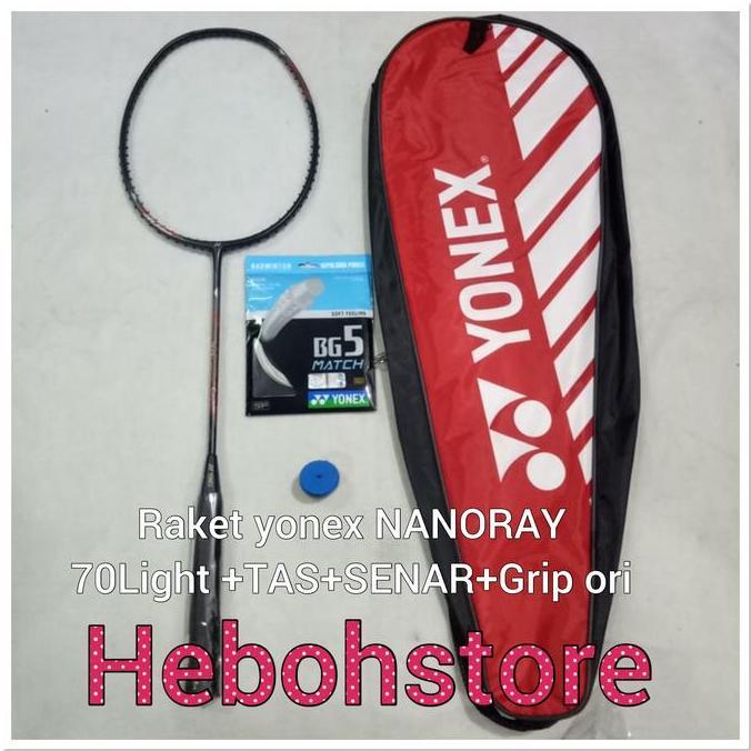 Barzandra - Free pemasangan Raket Badminton YONEX NANORAY 7 LIGHT SATU SET ORI