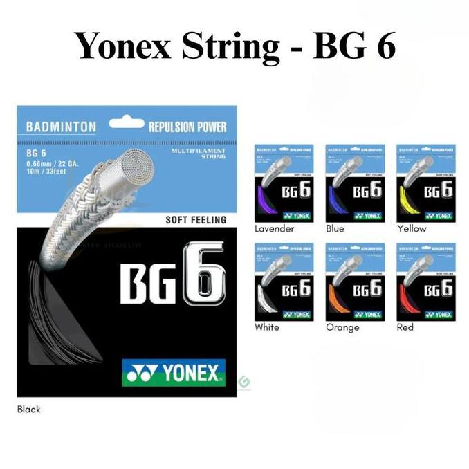 Senar Raket Bulutangkis / Senar Yonex String BG6 Bg 6