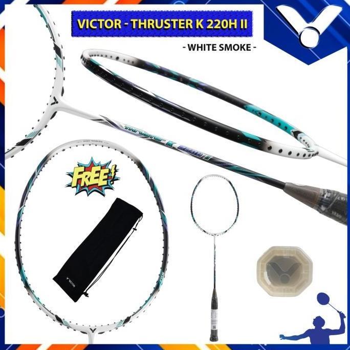 Raket Badminton VICTOR THRUSTER K220H K 220H K 220 H II White Smoke