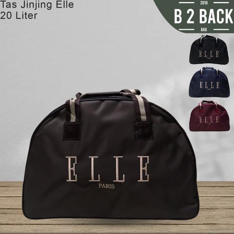 ORIGINAL TRAVEL BAG TAS TRAVELING PAKAIAN BAJU JUMBO WANITA JINJING MURAH BESAR ELLE ORI WARNA NAVY