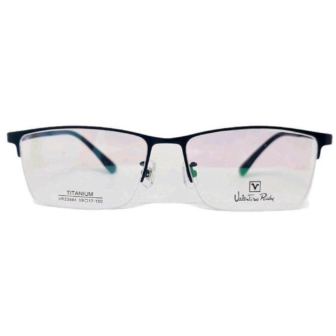 New  Frame kacamata Valentino Rudy Titanium Original VR23884 C1 Matte Black 59-17-150 size lebar big