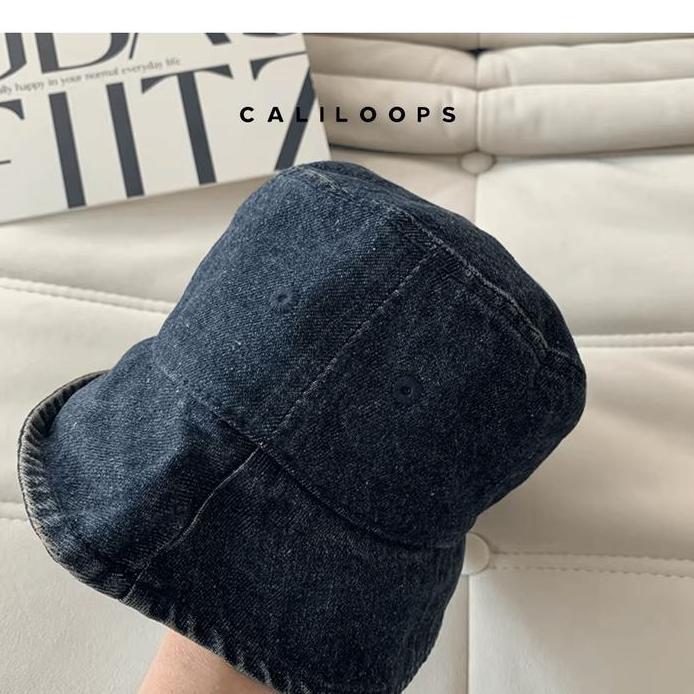 New  Caliloops Topi Wanita Bucket Hat Denim Cap Hat Dewasa Korean Style Nona