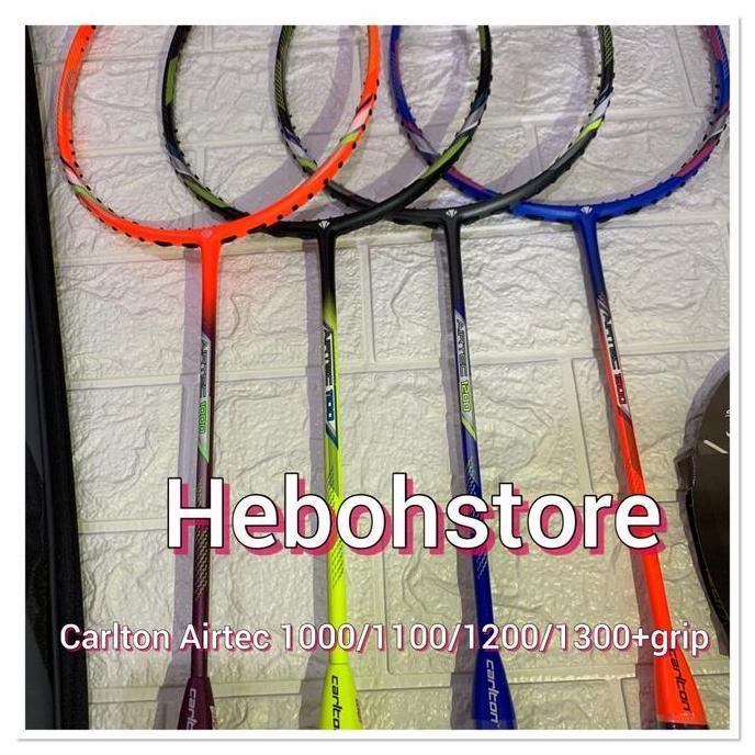 Raket Badminton CARLTON AIRTEC 1000/1100/1200/1300+senar YONEX BG66