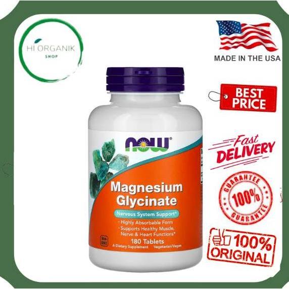 Now Foods Magnesium Glycinate 180 Tablets