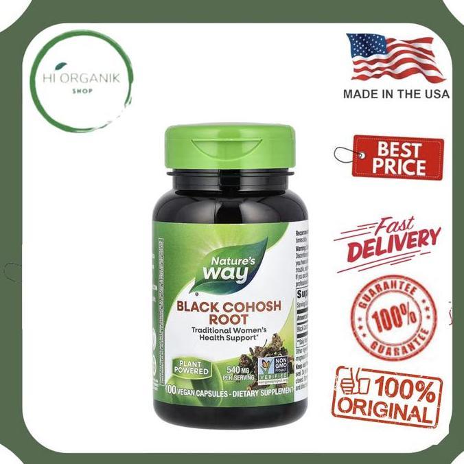 Nature's Way Black Cohosh Root 540 mg 100 Veg Caps Menopause Support