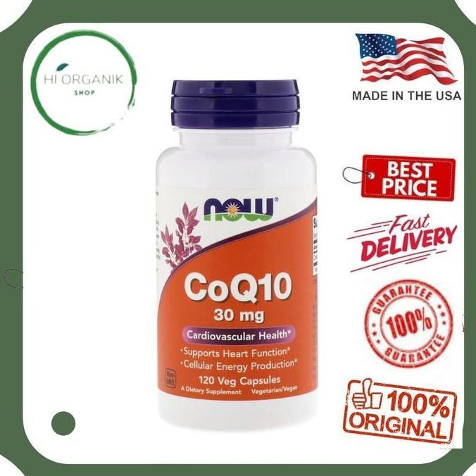Now Foods CoQ10 30 mg 120 Vcaps Coenzymes Q10 Now CoQ10 Ori USA