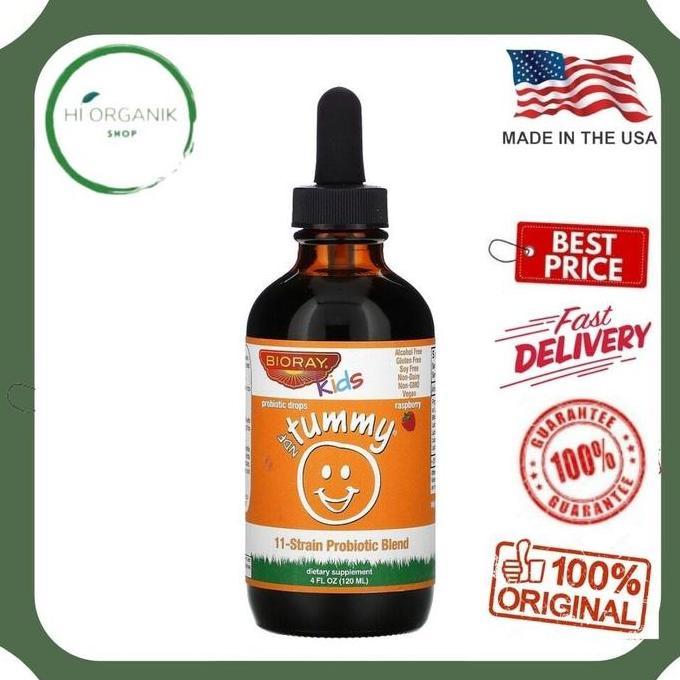 Bioray Kids NDF Tummy Probiotic blend Raspberry flavor 120 ml