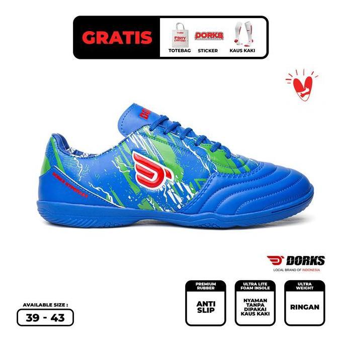 Sepatu Dorks - Futsal Hypefast Biru Sepatu Futsal Pria Wanita