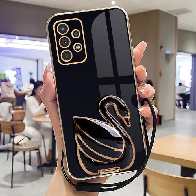 Case For Samsung A23 Softcase Dengan Stand Mewah Luxury Plating