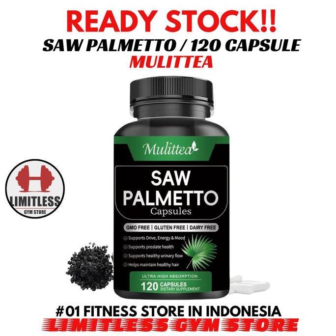 USA Vitamin Saw Palmetto Supplement for Prostate Health Supports - 120 Kapsul