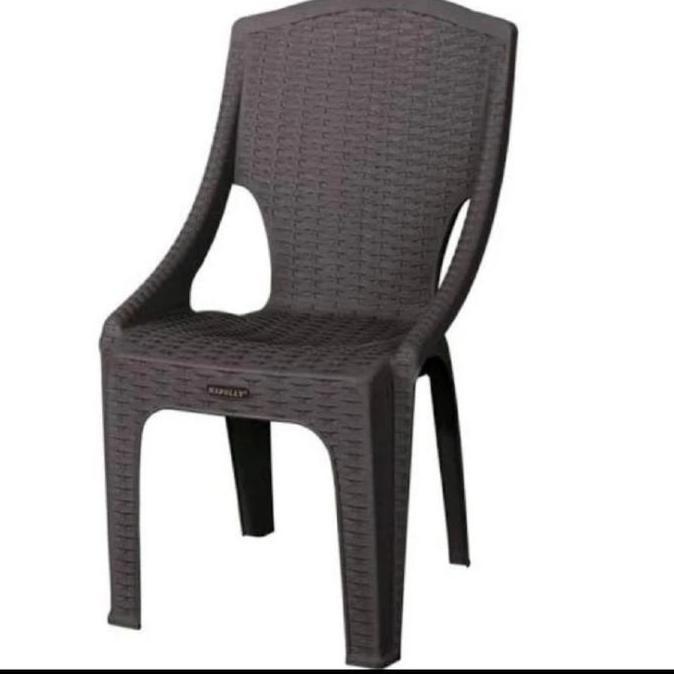 kursi plastik napolly sandaran tangan anyam