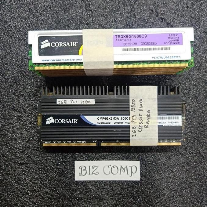 6GB (3X2GB) PC3 12800 CORSAIR DDR3 1600MHz Ram Gaming 1set