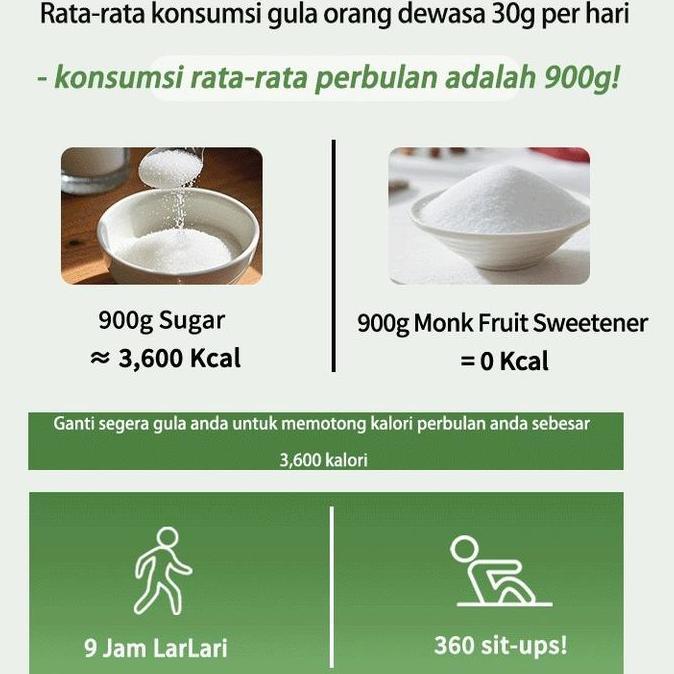 2bagMonkFruitSweet Pemanis Alami 454 gram - Sertifikasi Halal 0 kalori 0 gula Kemasan Keluarga Untuk