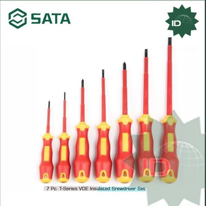 OBENG VDE SET 09303 7PC VDE INSULATED SCREWDRIVER SET SATA