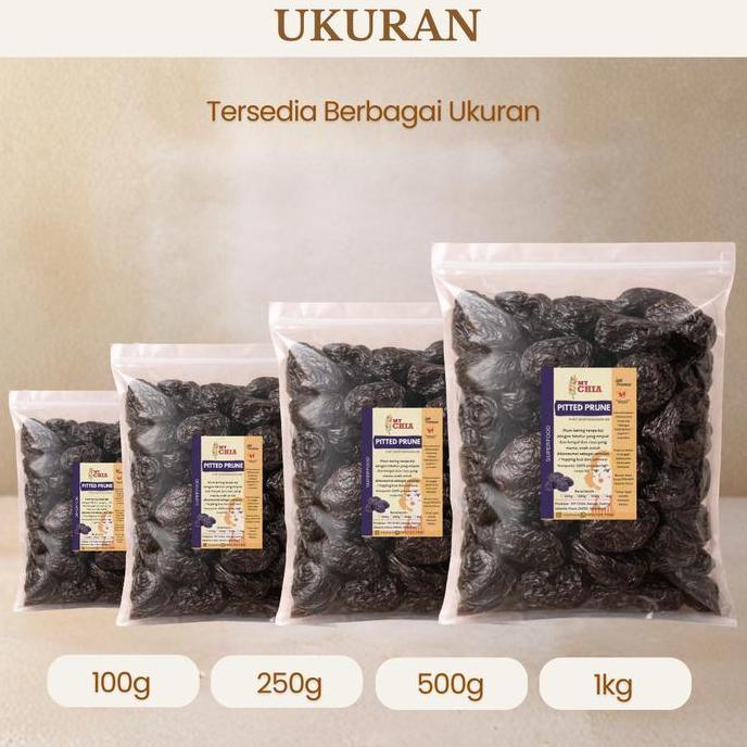 Frutting- My Chia Dried Prune 1Kg Natural Piited Plum Kering Tanpa Biji Empuk Cocok Untuk Lapis Legi