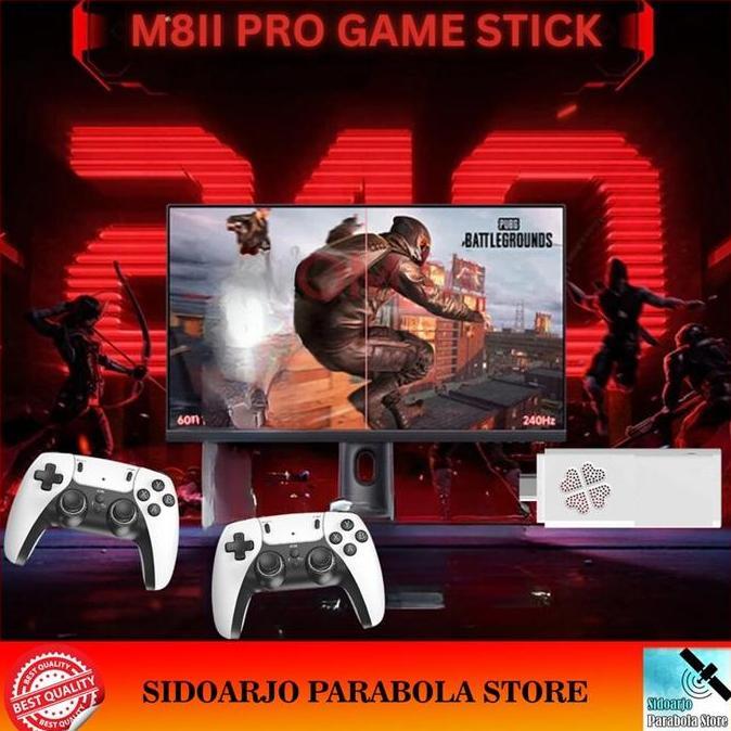 Gevvonistore28- Hdmi Dongle Game M8Ii Pro Plus Console Tv Stick Free Gamepad Wireless 2 Player Model