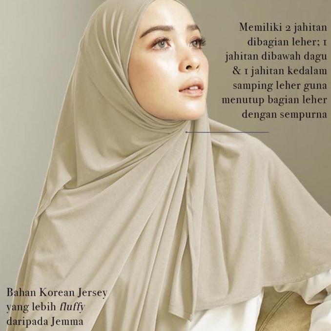 Hameeda - Hannah Instant Hijab | Jersey Bergo Pashmina Panjang Muslim Kerudung Santai Wanita SUM