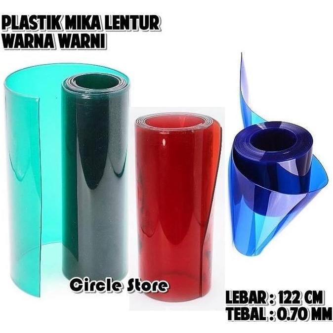 Yoiyouu- Plastik Mika Lentur Flexible Pvc Warna Warni Lebar 122Cm Tebal 0.70Mm