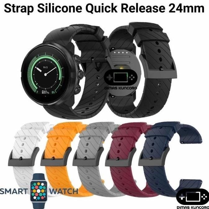 Strap Silicone Quick Release 24mm silikon tali jam suunto ambit 3 vertical hr