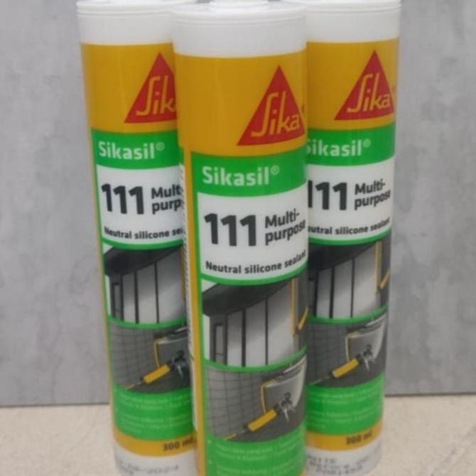 Ready Sika Sikasil 111 Multi-Purpose Silicone Weatherproofing Sealant 111 - Hitam 300ml Tahan Cuaca 