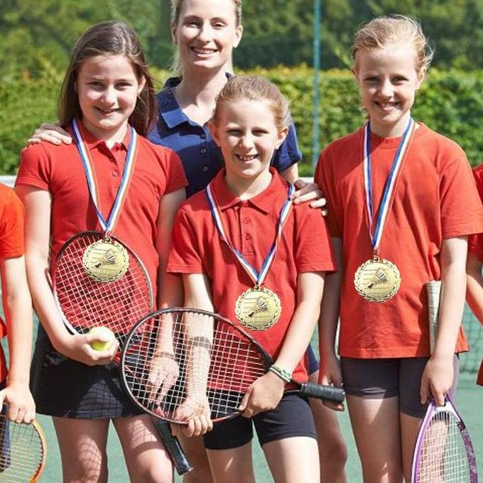 SANDGO 1set Medali Badminton Medali Logam Medali Bulutangkis Medali Emas Perak Perunggu