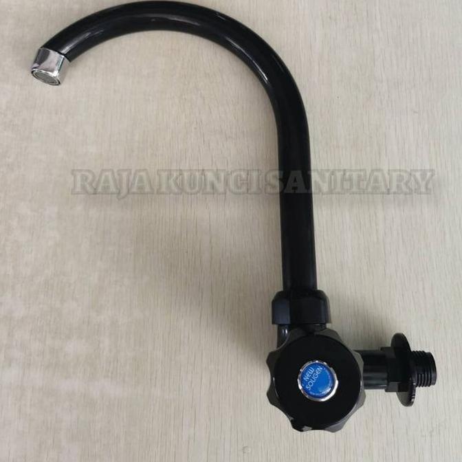 Kran Angsa Pvc Soligen Hitam/Kran Cuci Piring/Kran Dapur Soligen Hitam Restock