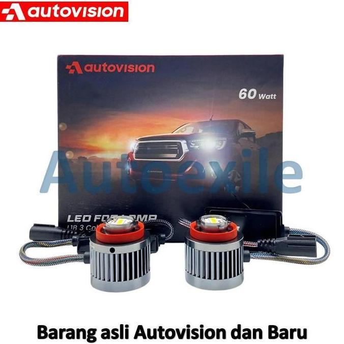 Autovision Fog Lamp LED L1B 12V 2warna Kuning 2800K / Putih 6000K Advanced CSP Chip Dual Colors Orig