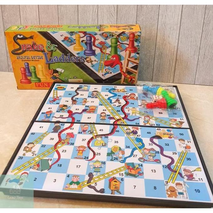 Barfikah_shop - Mainan Board Game Fun Snake Ladder Ular Tangga Magnet 239