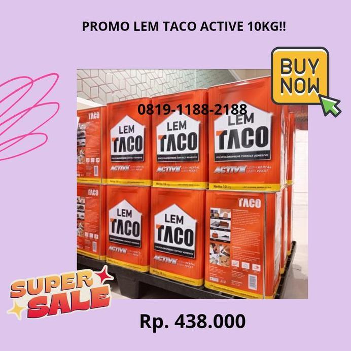 Ready TACO Lem Kuning 10kg murah