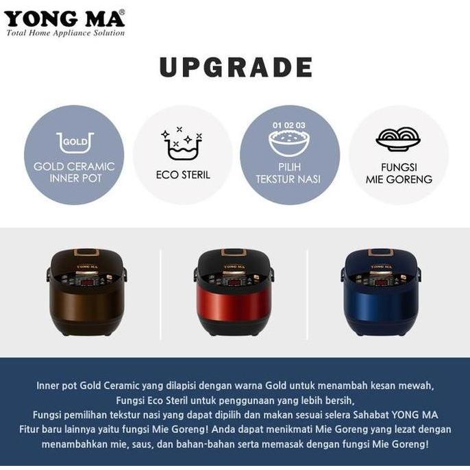 Magic Com YONG MA Digital 2L SMC 7047 Rice Cooker YONGMA Upgrade New