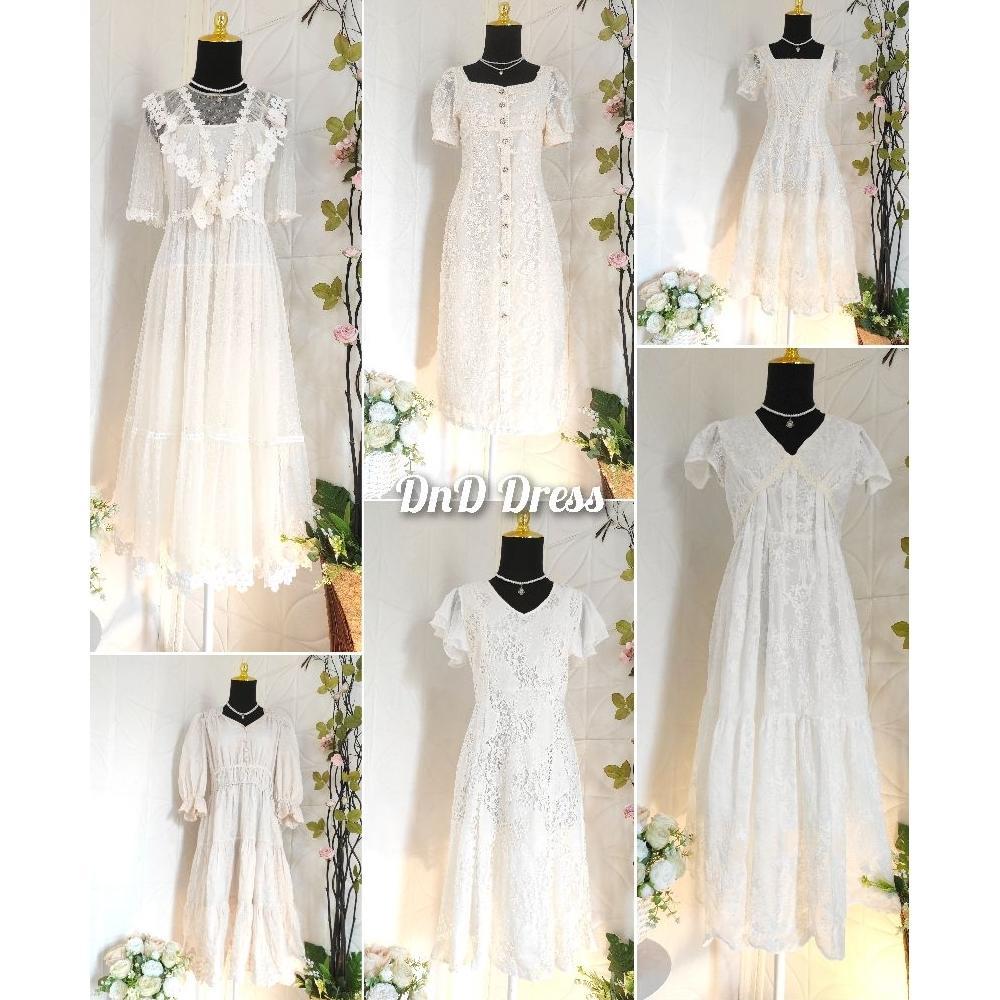 DISKON DRESS PUTIH SIFON POLOS