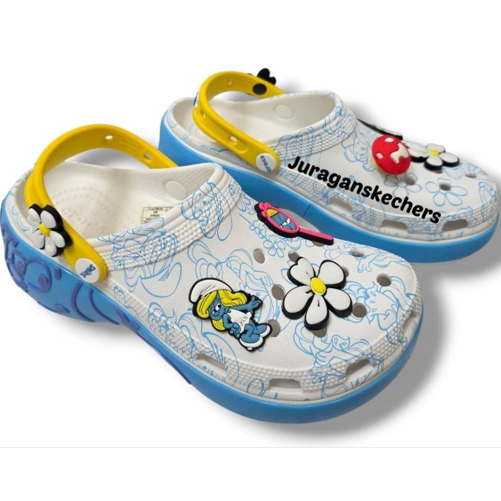 TERBARU SANDAL CROCS PLATFORM SMURF/CROCS PLATFORM/SANDAL SELOP WANITA/SANDAL WANITA/SANDAL WANITA T