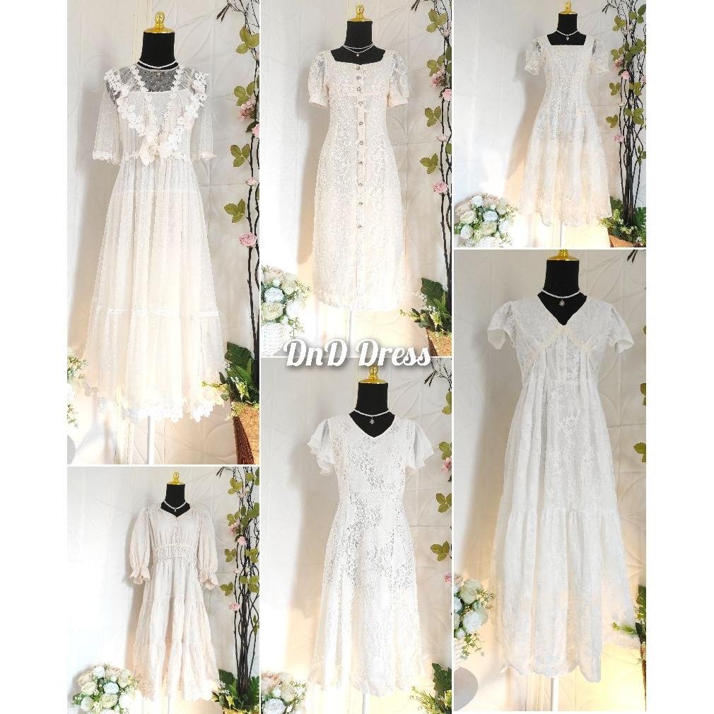 BEST SELLER DRESS PUTIH SIFON POLOS