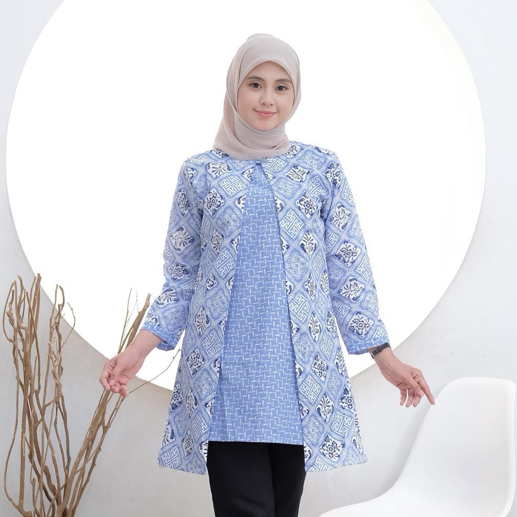 BIG PROMO TUNIK BATIK BOLERO LENGAN PANJANG ATASAN BATIK WANITA BOLERO TERBARU