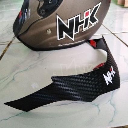 CUCI GUDANG Spoiler Helm NHK R6 Motif Carbone Plastik