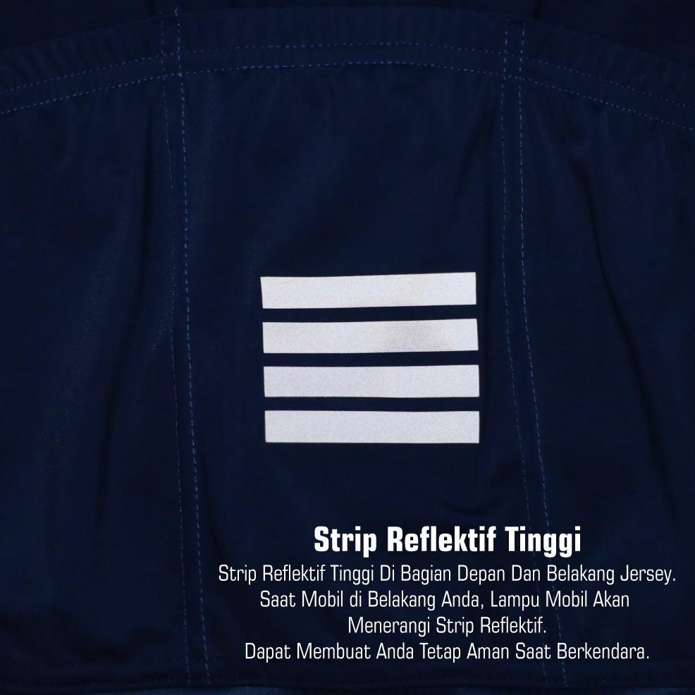 BEST SALE KEMALOCE Jersey Sepeda Pria Gowes Roadbike Lengan Pendek Bernapas Jersey Hitam&Biru&Putih&