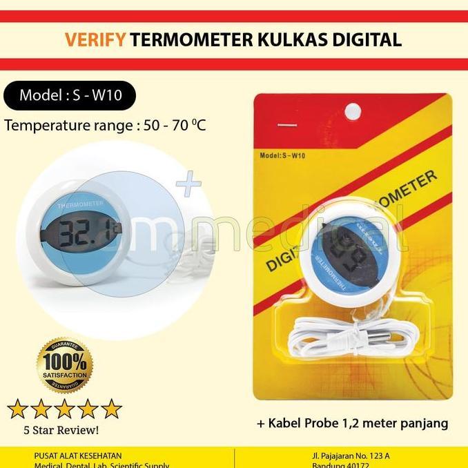 Verify Thermometer Kulkas Digital + kabel probe 1.2 meter panjang