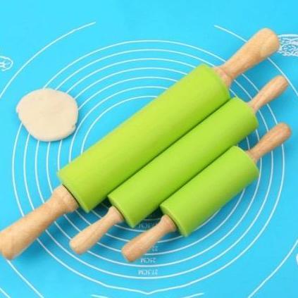 SET ROLLING PIN DAN ALAS ADONAN KUE ALAS ADON KUE BAKING TOOLS SILIKON
