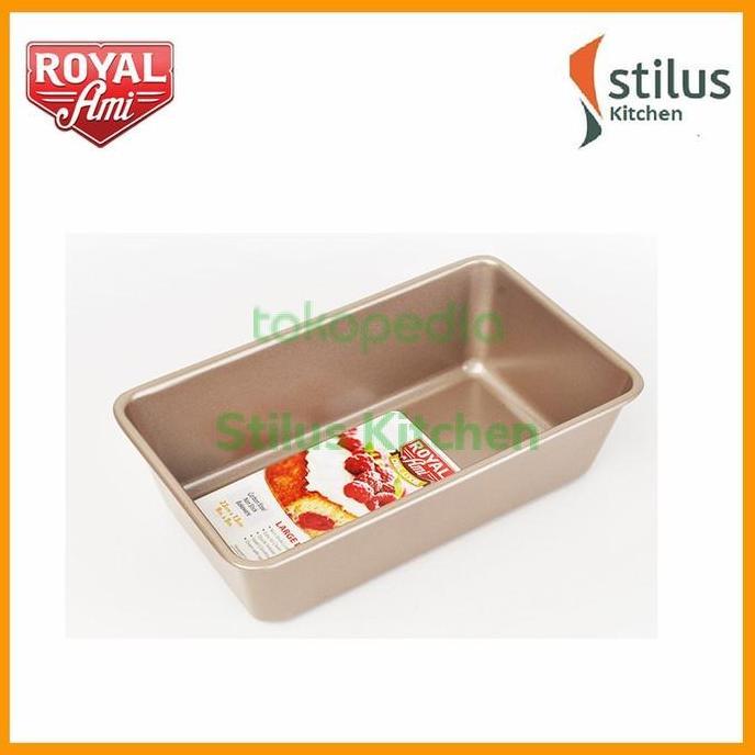 Royal Ami Large Loaf Pan Non Stick Gold / Loyang Kue Anti Lengket
