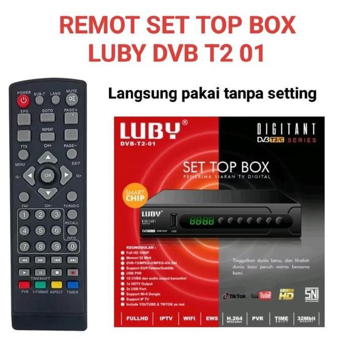 remote stb LUBY DVB T2 01 remot pengganti set top box luby 01 DVB T2