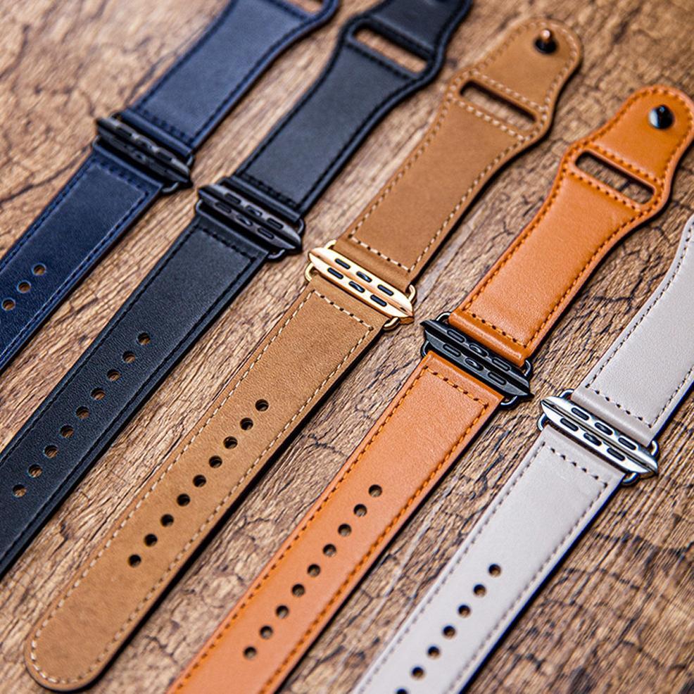 Sale Leather Strap for apple Watch Ultra 3 2 49mm Single Tour Ring Accessories Bracelet Belt Band fo