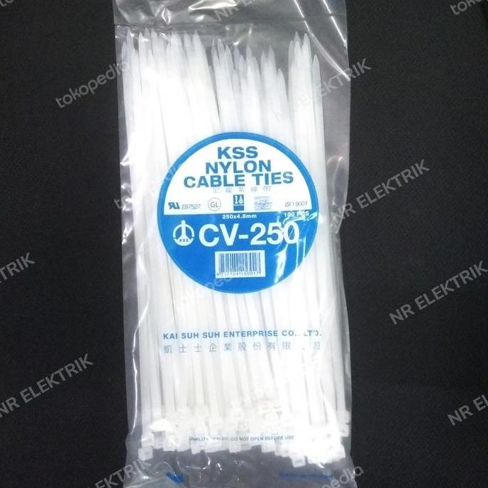 Dicdoc- Kabel Ties /Cable Ties Cv 250 X 4.8 Kss Putih