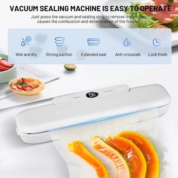 mesin vacuum sealer mini makanan buah sayur 100W-vakum sealer portabel