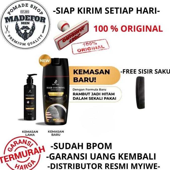 Indoc- My Iwe Shampoo Penghitam Rambut My Iwe Shampoo Penghilang Uban