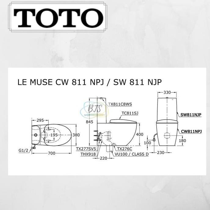 Terjangkau Kloset/Closet Toto Cw811Npj/Sw811Njp/Cw 811 Npj/Cw811 Npj/Cw811J/Cw811