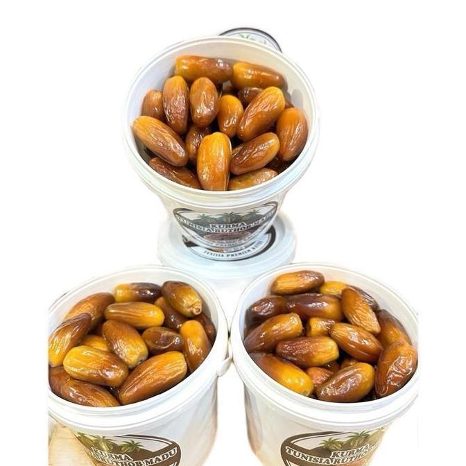 Kurma Tunisia Ruthob Madu Ember 850Gr Kurma Muda Makanan Kering Tidak terlalu Manis